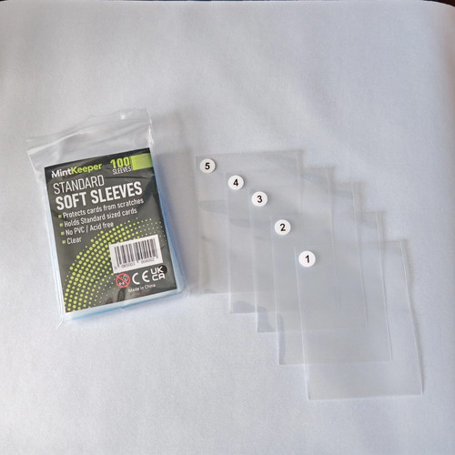 Numbered soft penny sleeves - numbered,