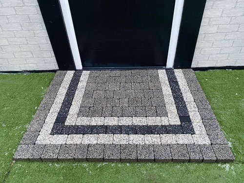 Patio stones steps porch door - porch,