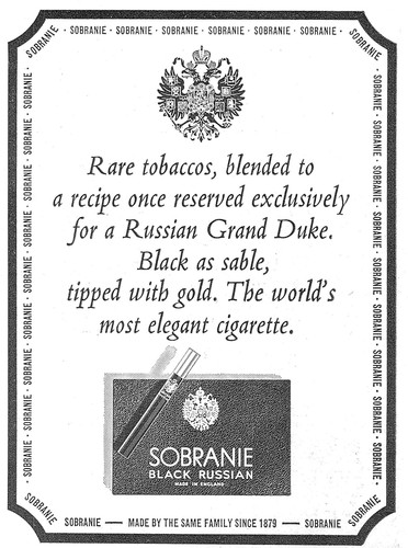 1965 advert sobranie black - 1965, 'black