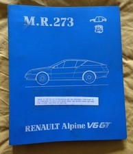Genuine Renault Alpine GTA  Atmo & Turbo (D500/1) Workshop Manual MR273