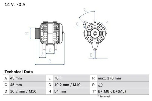 Alternator with multi belt - with, multi-belt
