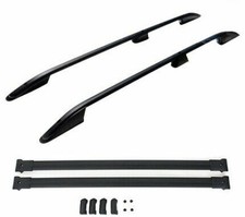 VW Transporter T5 2003-2015 SWB Aluminium Roof Rails and Cross Bars Set - Black