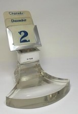 Antique Sterling Silver & Crystal Perpetual Desk Calendar–Hallmarked 1908 (550g)