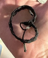 Authentic Pandora black Braided Macrame Bracelet Adjustable 