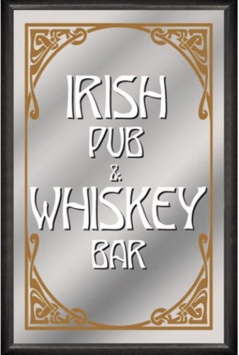Irish pub whiskey bar mirror - pub,