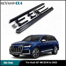 SIDE STEPS RUNNING BOARDS BAR ALUMINIUM & ABS DESIGN NEW FOR AUDI Q7 2015 -2023