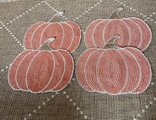 FREE SHIP 4 Cloth Fall~Harvest~Thanksgiving Pumpkin Placemats Prim Farmhouse