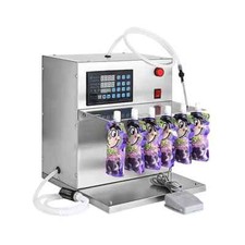 6 Head Automatic Liquid Filling Machine Electric Stand Up Bag Bottle Filler