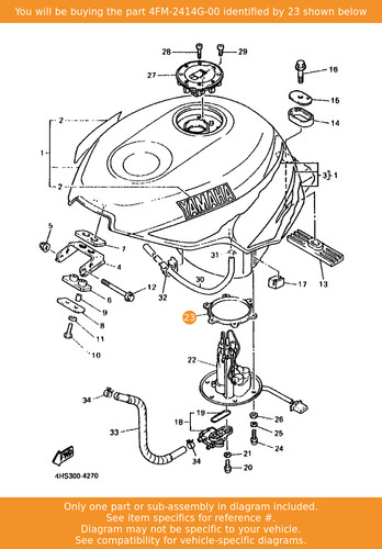 Yamaha seal 4fm 2414g - 4fm-2414g-00, oem
