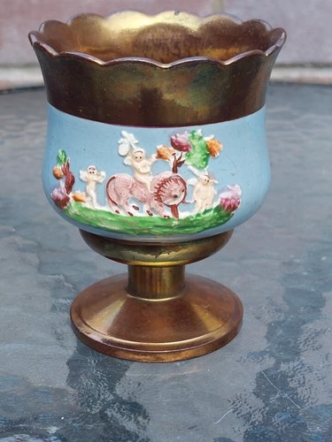 Copper lustre goblet - copper,