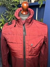 MA. Strum Velo Soft-Shell 4 Way Jacket Hooded Burgundy Mens XS Terraces Casuals