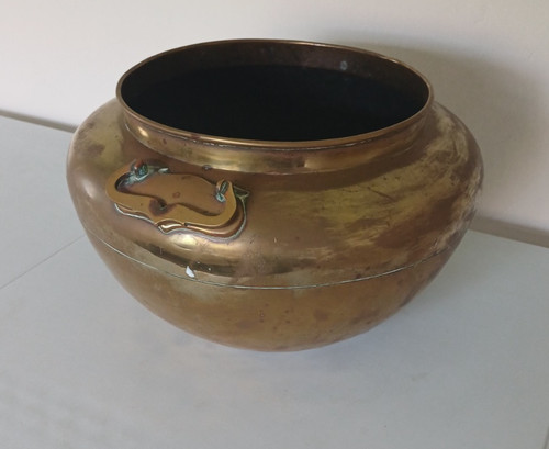 Art nouveau large brass - large,