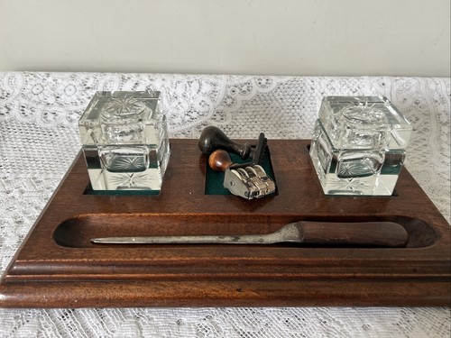 Vintage desk stand with - vintage,