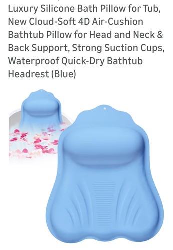 Luxury silicone bath pillow - bath,