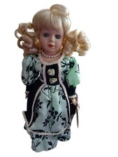 Knightsbridge Collection Porcelain Doll Jessica  Blonde Hair Blue Eyed On Stand