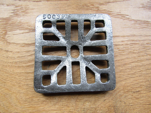 Small rustic iron drain cover - rustic,