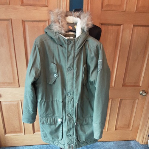 Lambretta green parka coat - green,