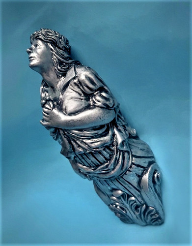 Silver figurehead lady with - silver,