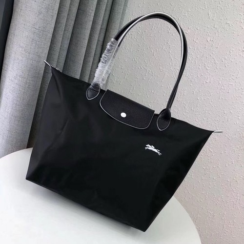 Longchamp bag black - longchamp, embroidery