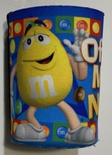 M and M M&M Beer Can Koozie Coozie Stubby Holder Collectable Item Yellow MnM