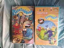2 VHS Teletubbies - Uh-oh! Messes And Muddles & Dances With Teletubbies 
