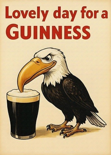 Guinness advertising poster - guinness,