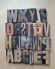 Vintage WOODEN Letterpress PRINTING BLOCKS 8.5cm High. Choose Your Letter.