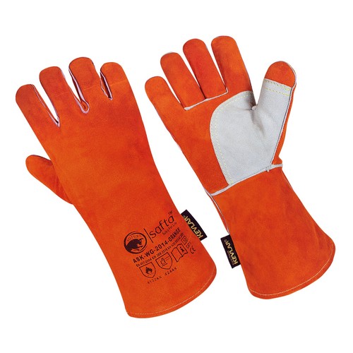 Orange welding gloves - orange, extreme