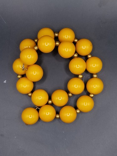 Vtg yellow bakelite stretch - bakelite,