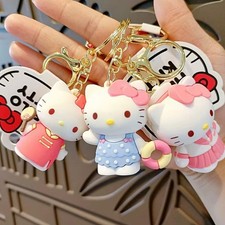 Hello Kitty Keychain 3D Character Bag Accessory Charm Gift Kids Toy Assorted