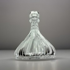 Vintage Crystal Ships Glass Decanter With Stopper Heavy Weight Clear 