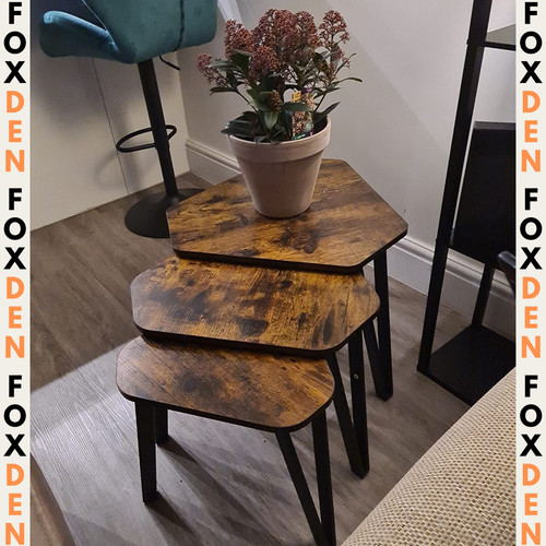 Rustic nesting coffee table - nesting,
