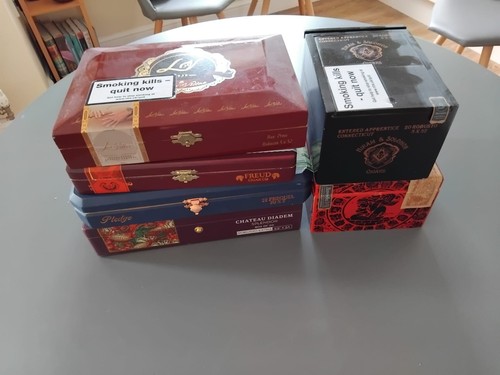 Selection wooden cigar - of,