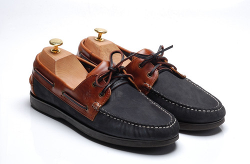 Herring shoes navy blue brown - herring,