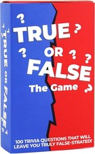 Gift Republic True Or False Trivia 100 Questions Card Game, Multicoloured