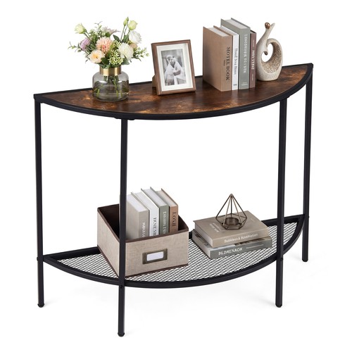 Half moon console table tier - half, 2-tier