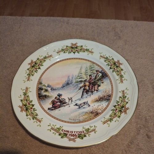 Vtg aynsley christmas plate - vtg,