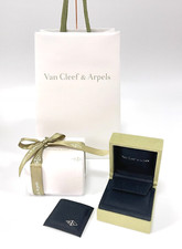 Van cleef & Arpels Earrings case Green suede VCA Jewelry Gift box set #016