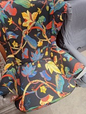 Ikea Strandmon Chair Cover Slipcover Wing Chair Pattern Black & Multicolour NEW