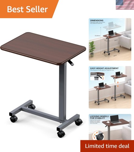 Adjustable overbed table with - adjustable,