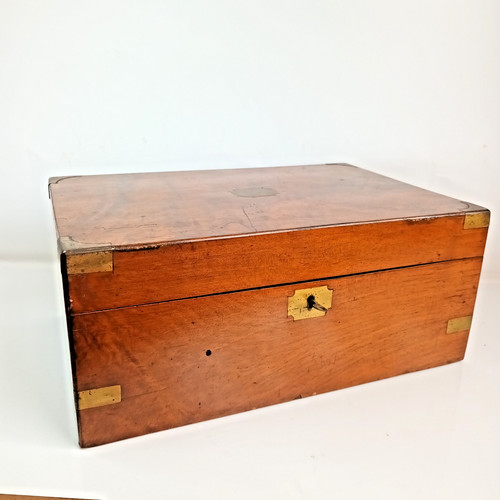 Antique brass bound mahogany - antique,