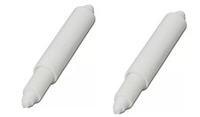 2 X White Bathroom Toilet Roll Spindle Spring Loaded Replacement Insert Holder