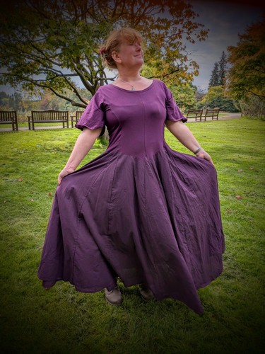 Purple dress gothic - dress,