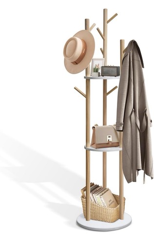 165cm wooden coat rack - wooden,