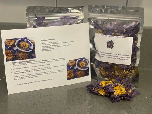 Dried organic blue lotus - organic,