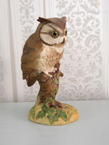Vintage bisque porcelain scops - vintage,