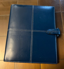 Filofax Classic A5 Organiser Personal Planner RulerMaps Blue Italy Leather 7X9