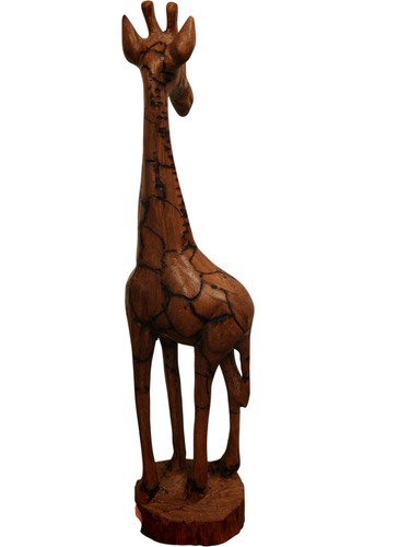 Hand carved wooden giraffe - hand-carved,