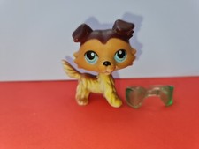Littlest Pet Shop Authentic #58 to Brown Collie Sage Dog Blue Eyes LPS