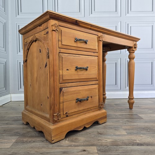 Vintage rustic pine desk - rustic,